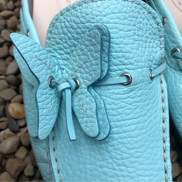 TALBOTS Slip On Mint Gisele Leather Loafers Slides Flats BUTTERFLY SHOES 5.5 B‍‍ - Picture 3 of 16